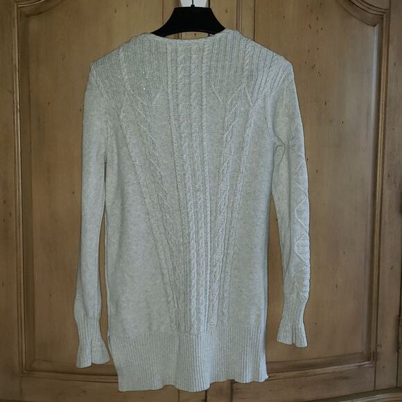 Simply Vera Vera Wang Jeweled V-Neck Knit Sweater - Picture 3 of 6